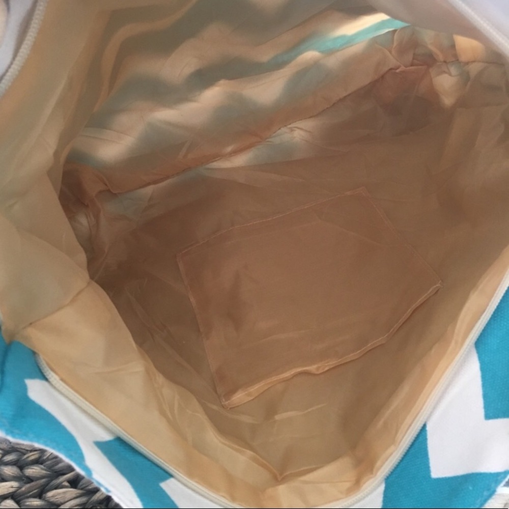 NEW! 2 left! Retro Travel/Beach/Farmers Market Canvas Tote Bag Red Pink Shopping - Picture 4 of 6